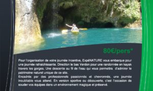 Journée Incentive en Kayak Gorge d'Esparon
