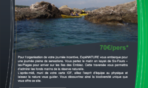Incentives Parcours orientation kayak Six-four-les-plages / Les Embiez