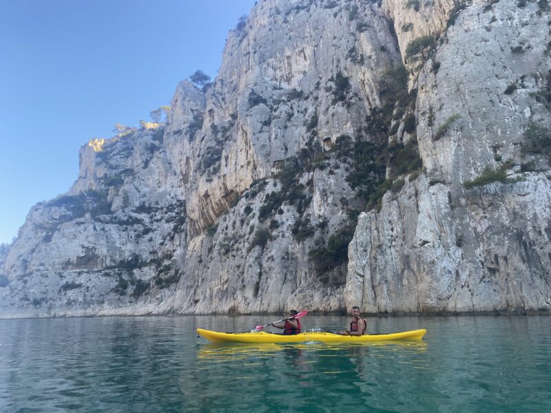 kayak tour with a local guide in cassis national park calanques