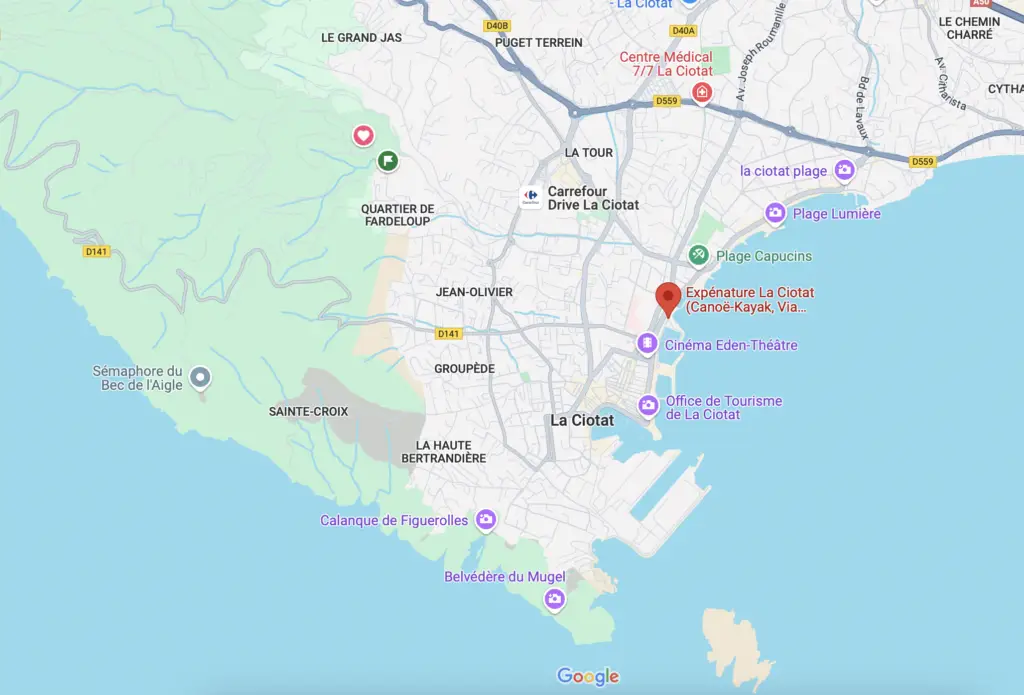 point gps base écologique ExpéNature kayak de mer calanques Provence cassis marseille