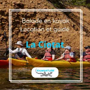 kayak ciotat canoe marseille calanques provence avec guide bec de l'aigle anse du mugel