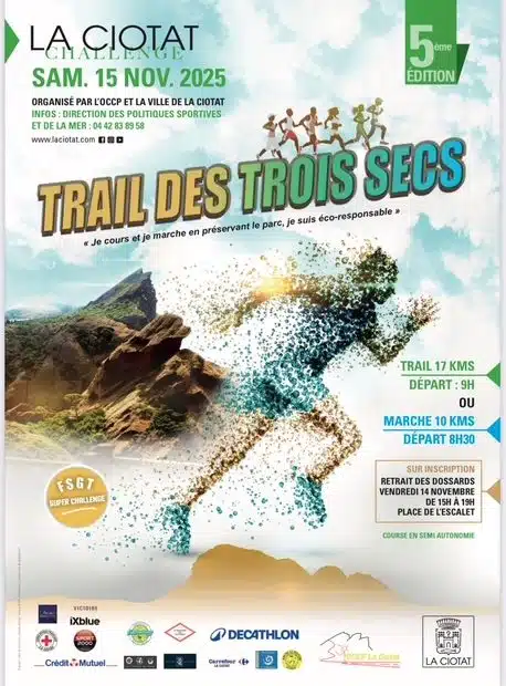 Trail des 3 secs La Ciotat Provence Calanques